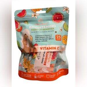 HYDRO BEAUTY Brightening Makeup Remover 25ct- WIPES Vitamin C, Orange